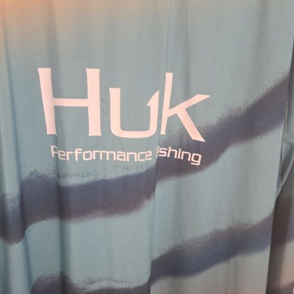 Huk Gradient Long Sleeve Shirt in Blue and Orange - Picture 2 of 6